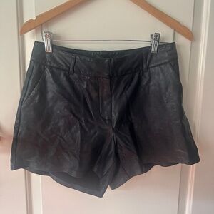 Commando small navy faux tailored Leather Shorts